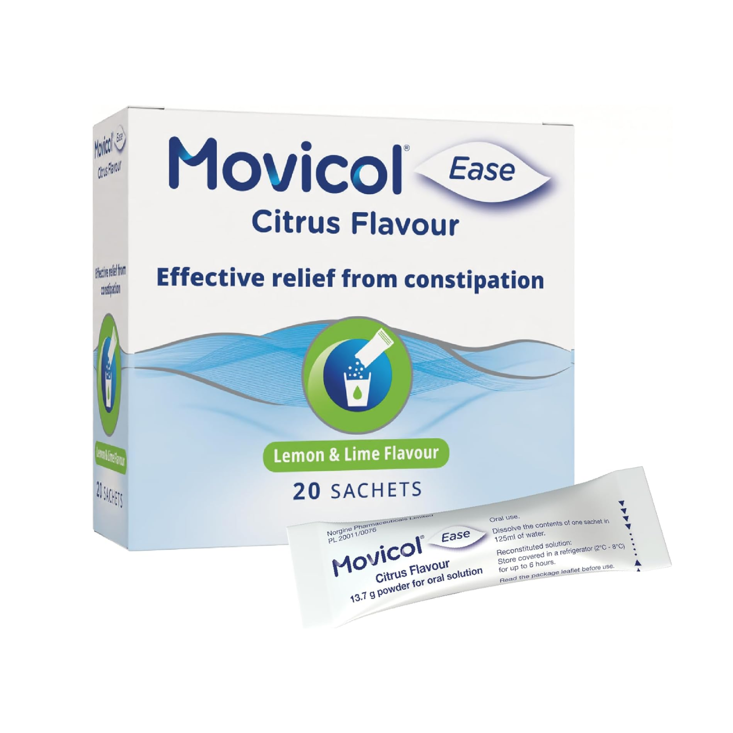 Movicol Ease Stick Sachets, Flavor Free, 20 Sachets