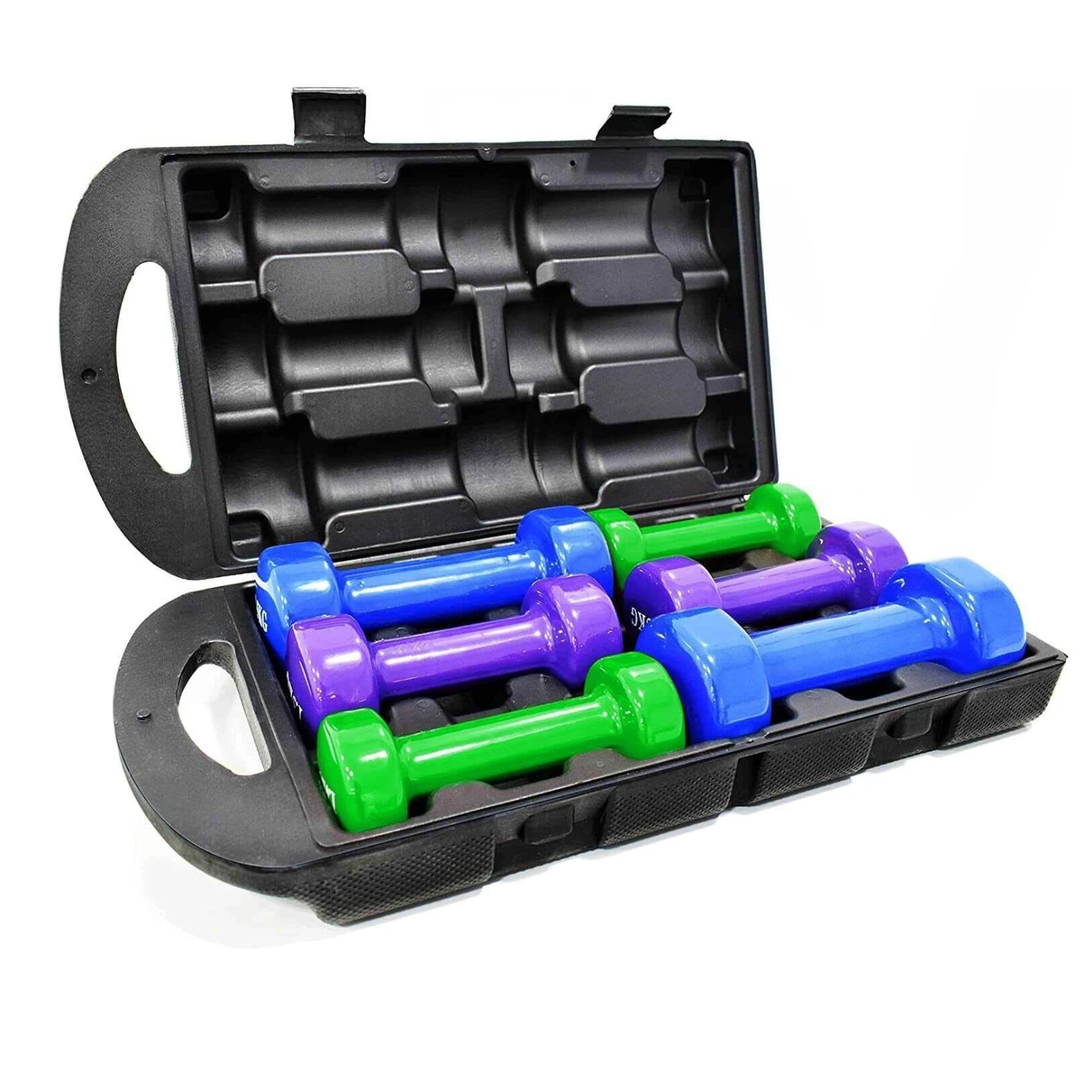 Kemket Vinyl Fitbell Kit in a Case Dumbbell Weights Set 10 kg